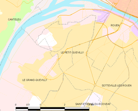 Mapa obce Le Petit-Quevilly