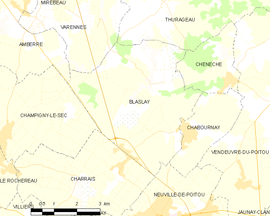 Mapa obce Blaslay