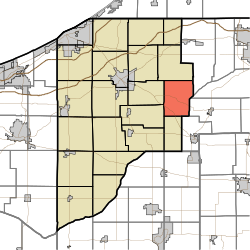 Map highlighting Lincoln Township, LaPorte County, Indiana.svg