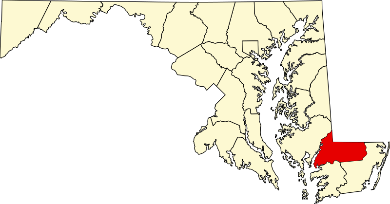 File:Map of Maryland highlighting Wicomico County.svg