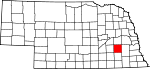 Map of Nebraska highlighting Seward County.svg