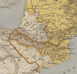 Marca Hispanica Border territory in the Kingdom of the Franks