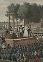 L'exécution de la reine Marie-Antoinette. Détail d'une gravure d'Isidore Stanislas Helman d'après un modèle dessiné par Charles Monnet.