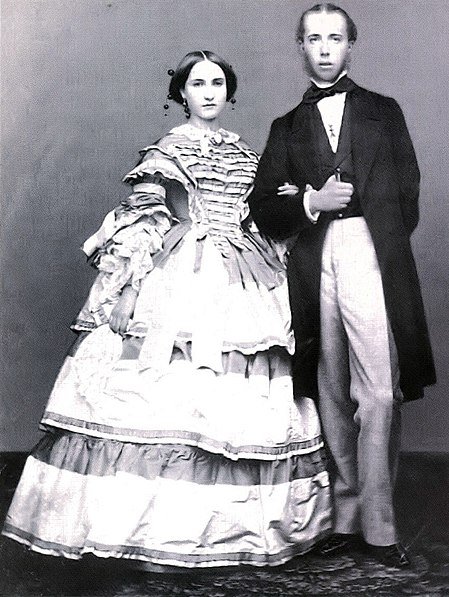 Photo of young Archduke Maximilian and Archduchess Charlotte