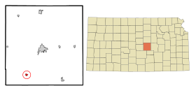 McPherson County Kansas Incorporated and Unincorporated areas Inman Highlighted.svg
