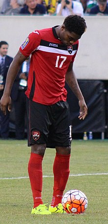 Williams with Trinidad and Tobago. MekeilWilliams.jpg