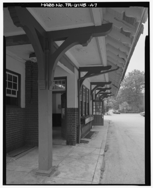 File:Merion Railroad Station, Main Station, Civic Circle, Merion Park, Montgomery County, PA HABS PA,46-MER,2A-7.tif