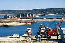 Lock and Dam No. 14 Historic District, in Scott County Mississippi River Lock and Dam number 14.jpg