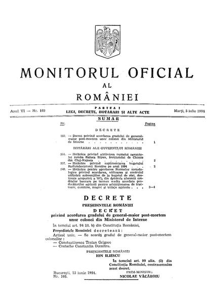 File:Monitorul Oficial al României. Partea I 1994-07-05, nr. 169.pdf