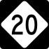 NC Highway 20 signo