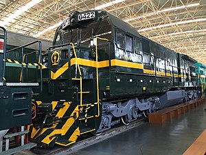 中国铁道博物馆内展示的ND5型0422号机车