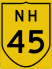 National Highway 45 marker