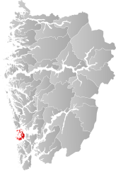 Location of the municipality in the province of Vestland