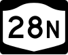 Route marker for NY 28N