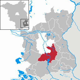 Läget för kommunen Neuhausen/Spree i Landkreis Spree-Neisse
