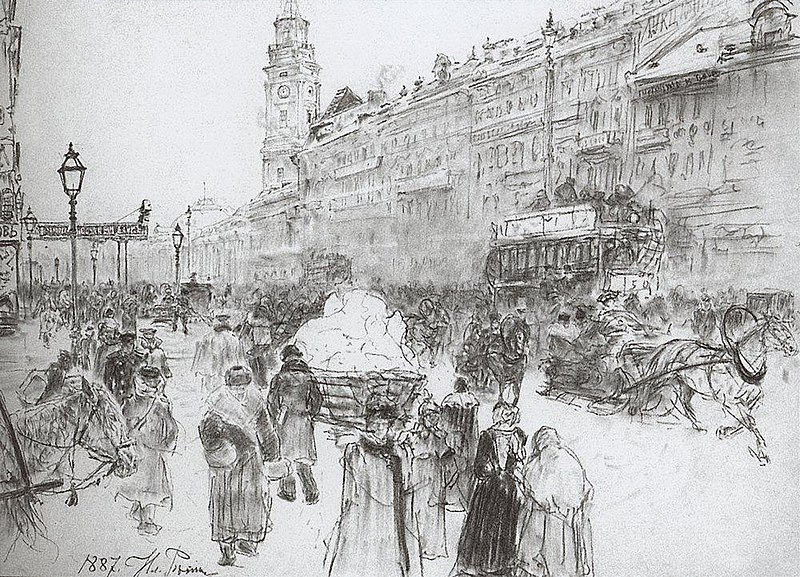 File:Nevsky Prospekt by Repin.jpg