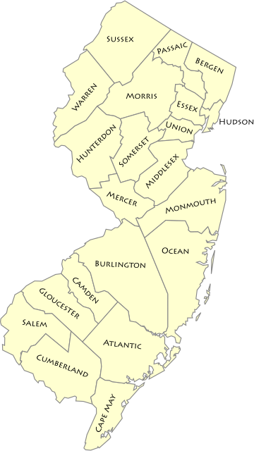 List of counties in New Jersey