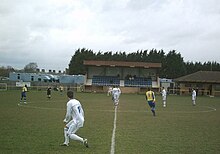 Cricket Field Road's main stand in 2008 NewmarketTown.jpg