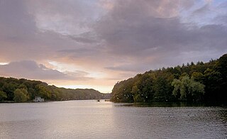 Newmillerdam Village in West Yorkshire, England