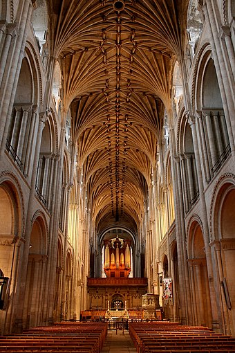 The interior of Norwich Cathedral - the Nave