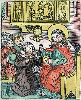 Norimberské kroniky - Burdinus, antipapež za papeže Kalixta II. (CXCVIIv).jpg