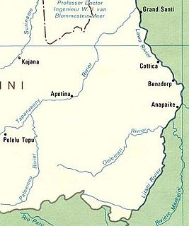Litani (Maroni tributary) River in Suriname
