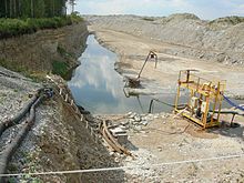 Pohja-Kivioli oil shale mine near Kohtla-Jarve (2007) Oil Shale Mine northern Estonia.JPG