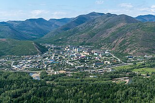 <span class="mw-page-title-main">Omsukchan</span> Urban-type settlement in Magadan Oblast, Russia