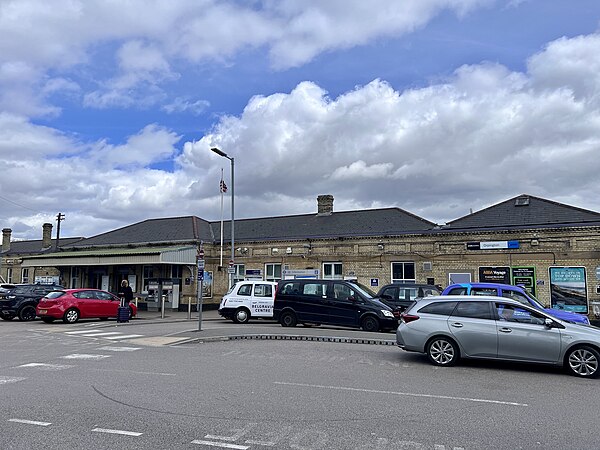 The station main entrance off Crofton Road in 2023