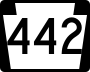 Pennsylvania Route 442 marker