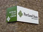 PSU, Peter Stott Center sign.JPG