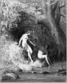 gravure de Gustave Doré représentant Ève parlant à Adam