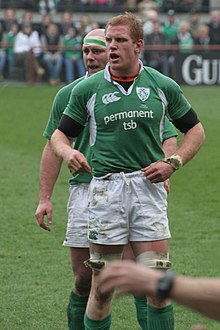 O'Connell in action for Ireland during the 2006 Six Nations Championship Paul O'Connell e-mulvey.jpg