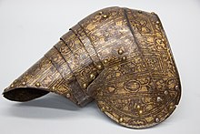 A rerebrace connected to a pauldron (which would cover the shoulder) Pauldron and Rerebrace MET LC-04 3 111-003.jpg