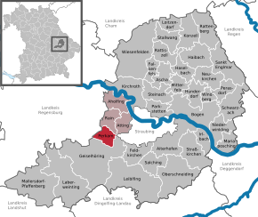 Poziția Perkam pe harta districtului Straubing-Bogen