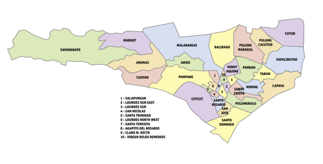 angeles city pampanga map Angeles Philippines Wikipedia angeles city pampanga map