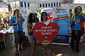 פעילי העמותה ישראל חופשית מפגינים למען נישואים אזרחיים במצעד הגאווה בתל אביב, 2014