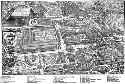Map of the 1910 World's Fair in the Solbosch district of Brussels