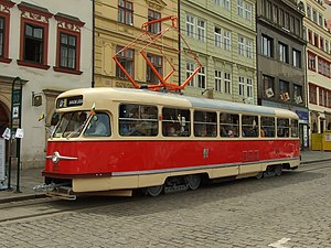 Tramo Tatra T-2 en Plzen