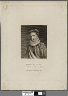 <span class="mw-page-title-main">Thomas Owen (died 1598)</span> Member of the Parliament of England