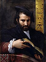 Miniatura para Retrato de hombre con libro (Parmigianino)