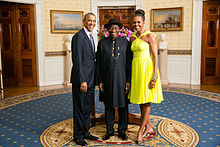 Jonathan with US President Barack Obama and First Lady Michelle Obama in 2014 President Barack Obama and First Lady Michelle Obama greet His Excellency Goodluck Ebele Jonathan, President of the Federal Republic of Nigeria.jpg