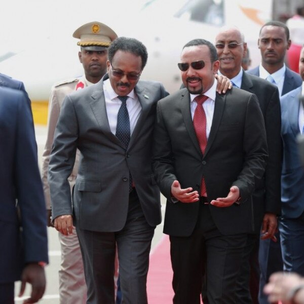 President Mohamed with Ethiopian Prime Minister Abiy Ahmed