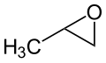 Deutsch: Struktur von Propylenoxid English: Structure of propylene oxide