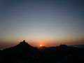 Dawn on the Penyal des Migdia with view of Puig Major and the air force installations