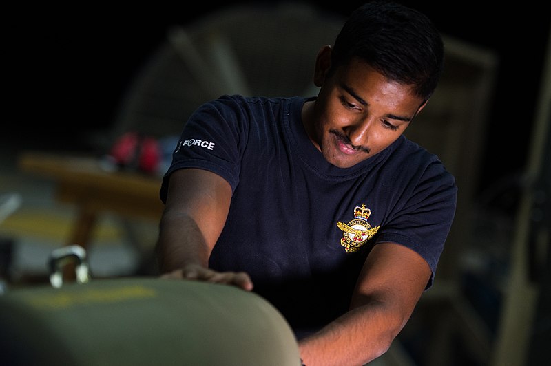 File:RAAF airman constructing a Joint Direct Attack Munition in February 2017.jpg