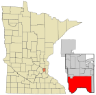 Ramsey County Minnesota Incorporated and Unincorporated areas St. Paul Highlighted.svg