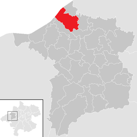 Poloha obce Reichersberg v okrese Ried im Innkreis (klikacia mapa)