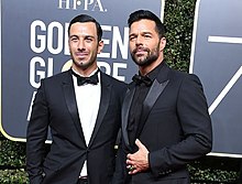 Martin and Jwan Yosef at the 2018 Golden Globe Awards
