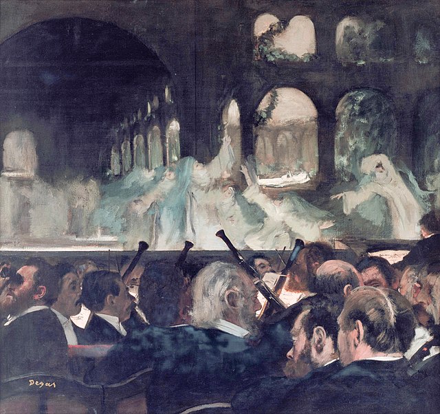 Degas (1871): Ballet of the Nuns from Meyerbeer's Robert le diable (1831); one of the earliest sensations of grand opera